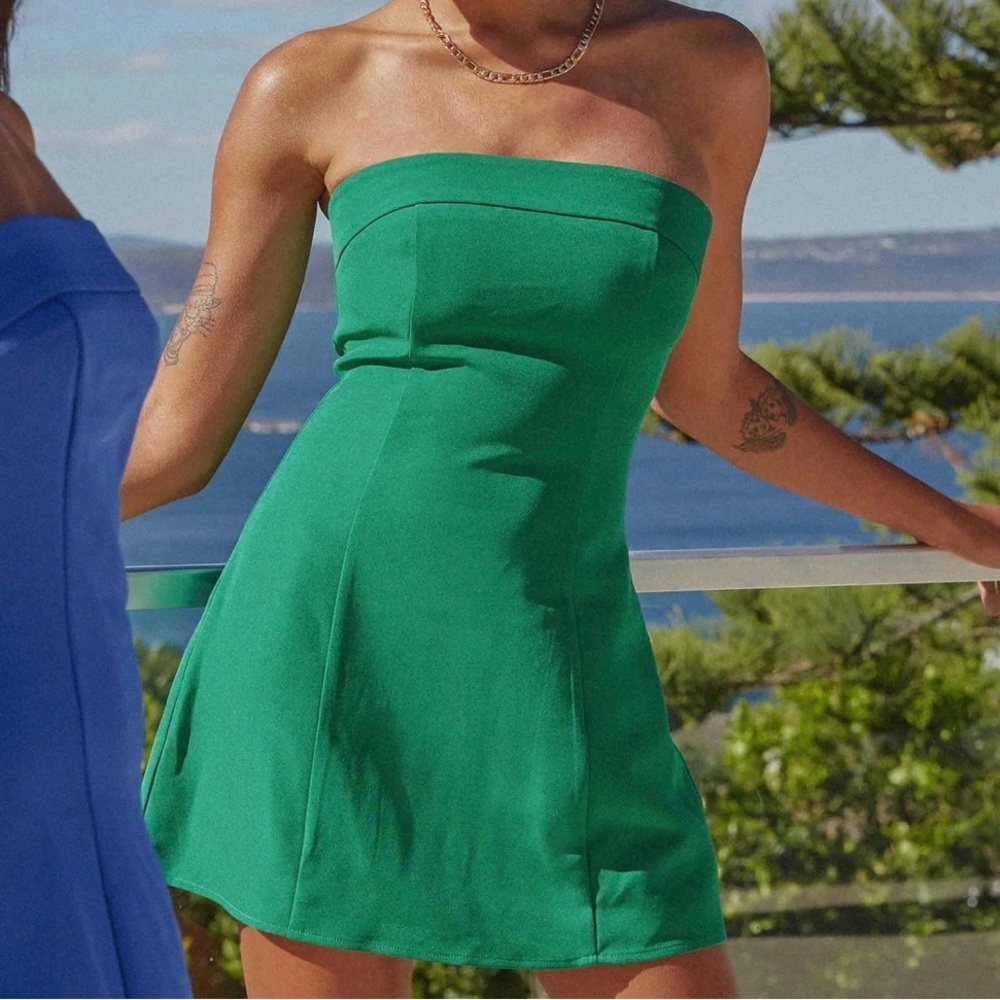 Pepper Mayo Brooklyn Baby Tube Mini Dress Green